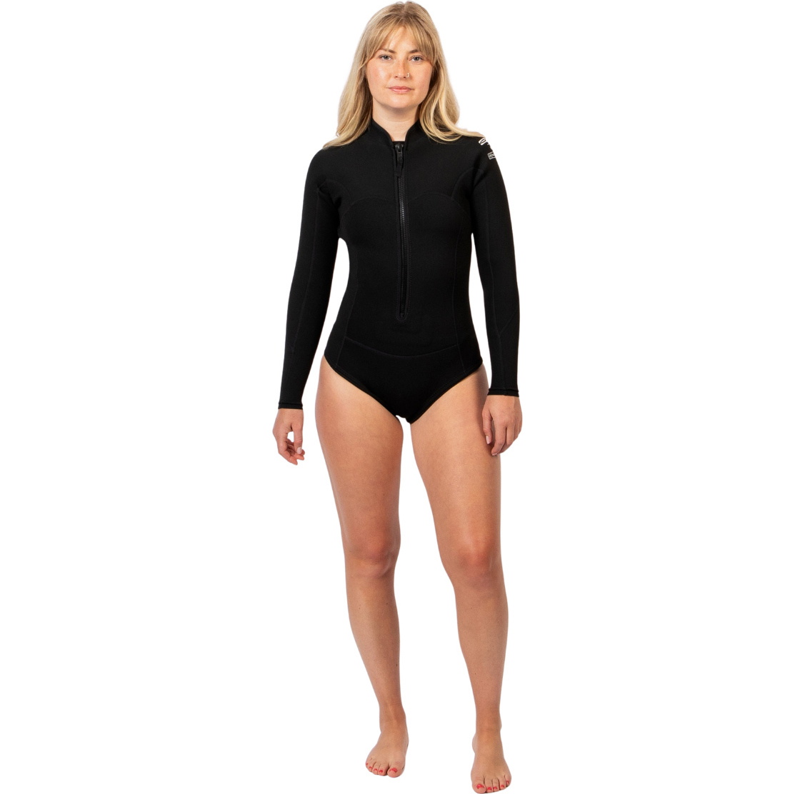 2026 Gul Womens Yulex Luna7 2mm Front Zip Springsuit Wetsuit LA4304-BKBK - Black